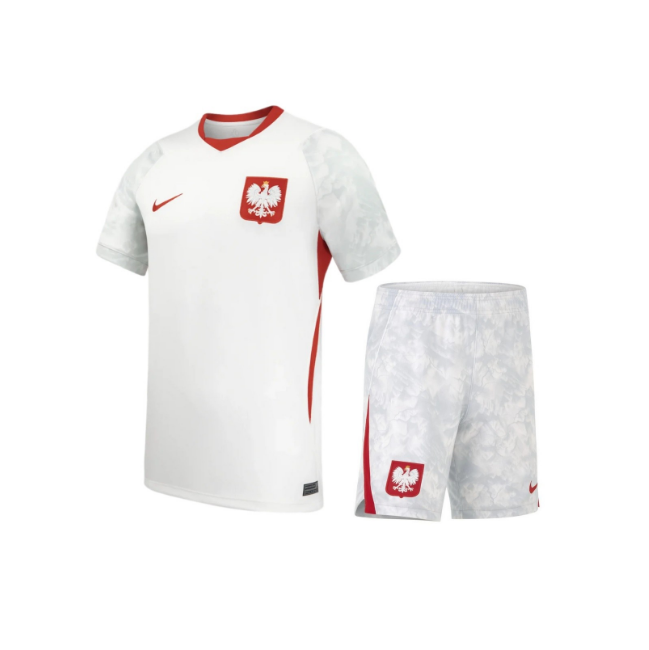 2026 FIFA World Cup Poland Home Kids Soccer Kits Shirt With Shorts